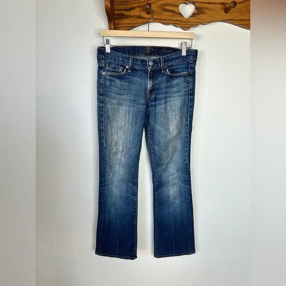 7 For All Mankind Y2K Dark Blue Boot Cut Jeans 27